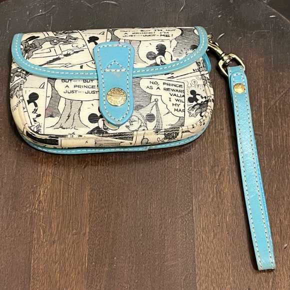 Dooney & Bourke Disney Mickey Comic Wristlet Wallet - Picture 1 of 9